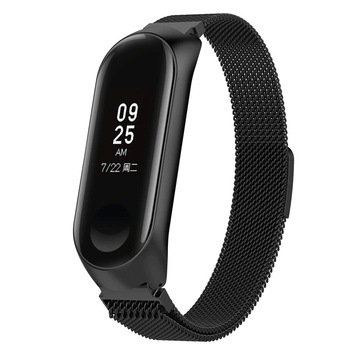Curea metalica tip plasa Digital-Play, pentru bratara fitness Xiaomi Mi Band 3 / 4, cu prindere magnetica , negru Curea metalica tip plasa Digital-Play, pentru bratara fitness Xiaomi Mi Band 3 / 4, cu prindere magnetica , negru