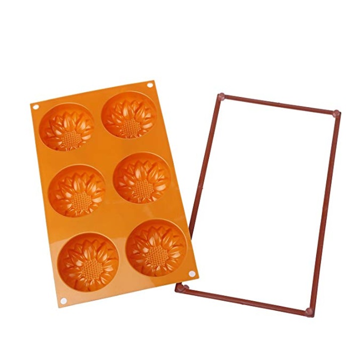 Форма от силикон, Silikomart COPPER SILICONFLEX 6 BIG SUNFLOWER-SF076, 600 g