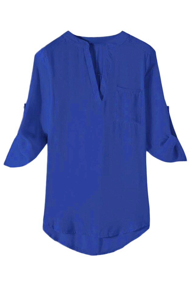 Bluza voal dama, albastra, marimea L