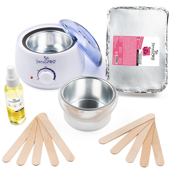 Kit Epilare Ceara Traditionala SensoPRO Milano Rose Touch, 1 Kg