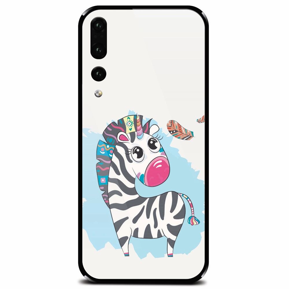 Husa din sticla securizata pentru Huawei P20 Pro, Zebra