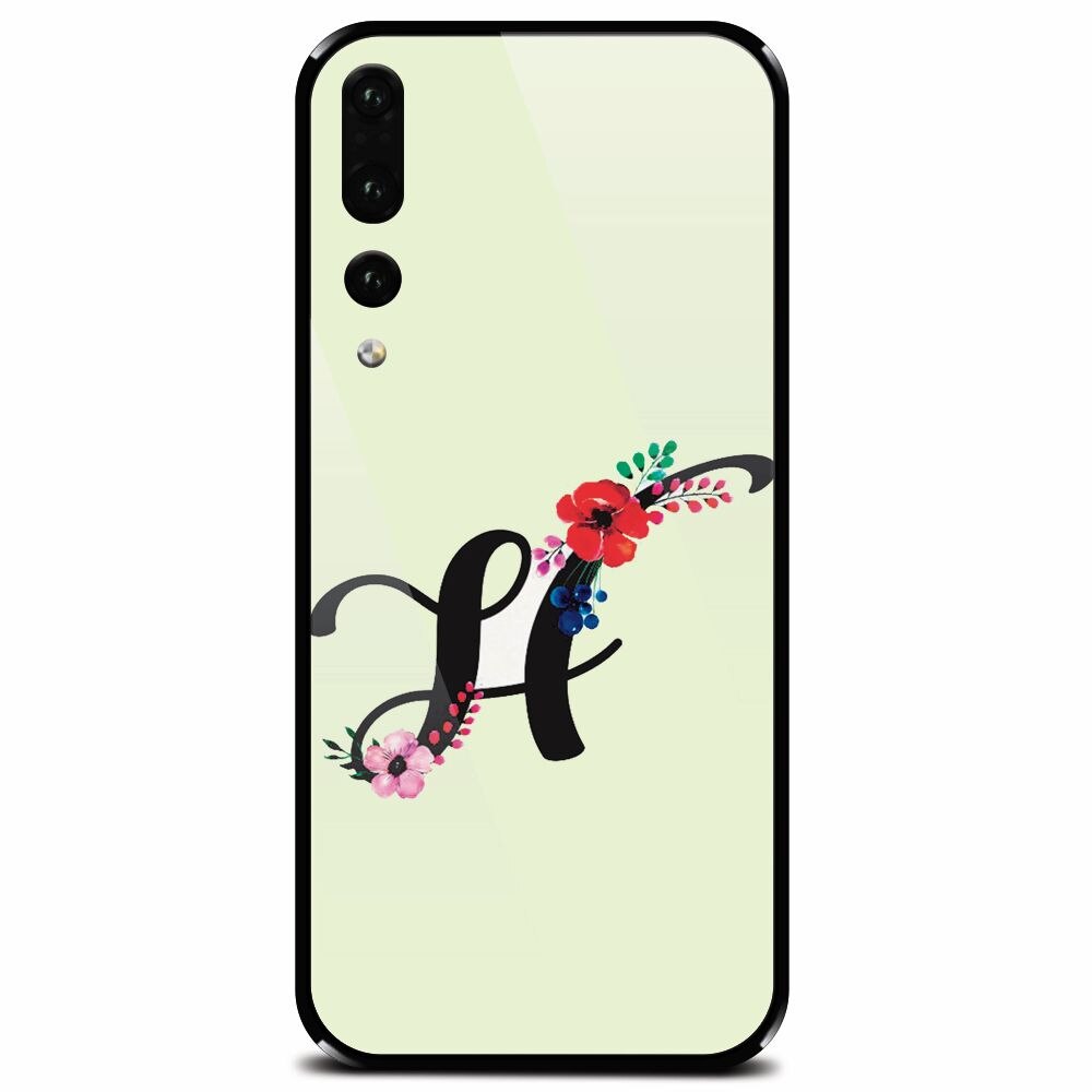 Husa din sticla securizata pentru Huawei P20 Pro, Litera H