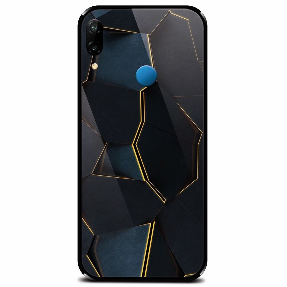 Husa din sticla securizata pentru Huawei P20 Lite, Abstract Draw