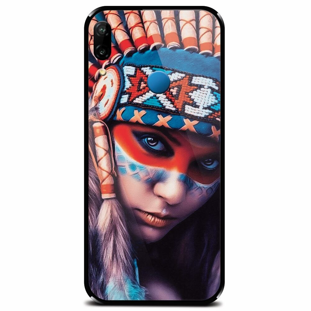 Husa din sticla securizata pentru Huawei P20 Lite, Attractive Girl Model