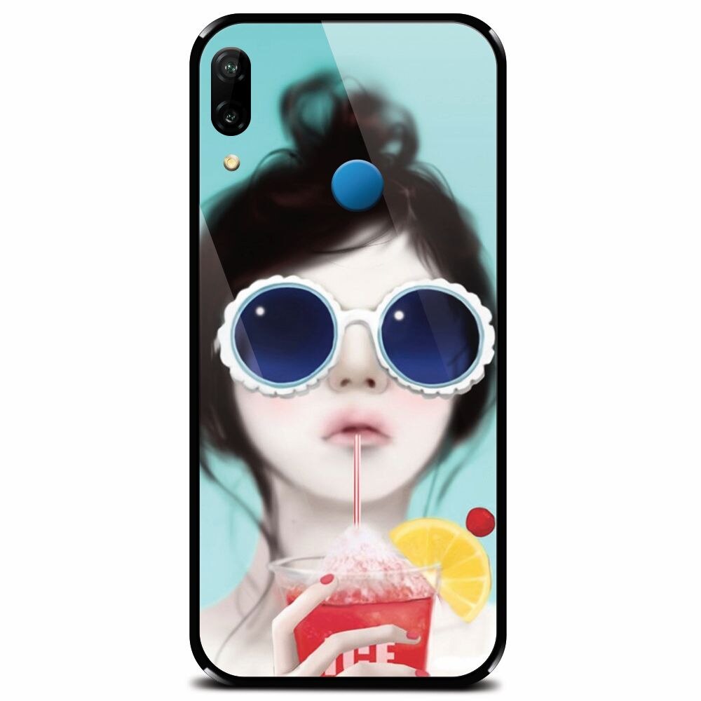 Husa din sticla securizata pentru Huawei P20 Lite, Cute Girly 001