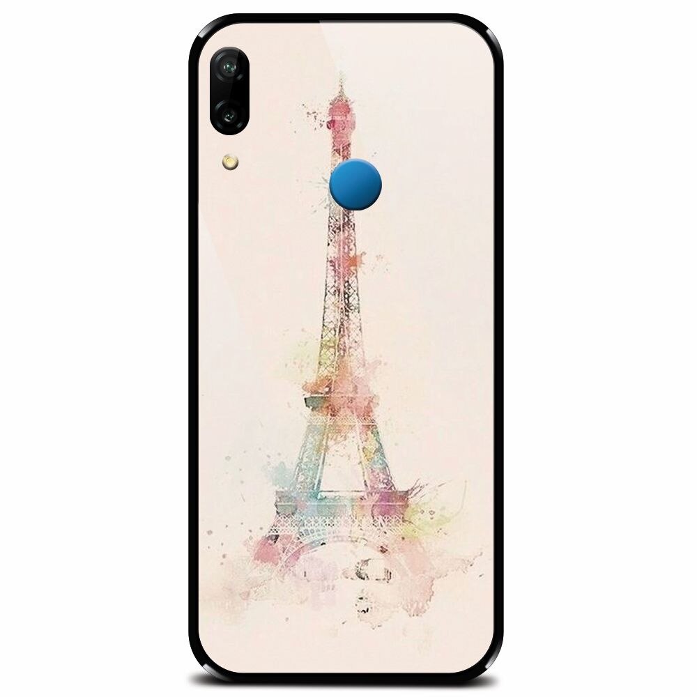 Husa din sticla securizata pentru Huawei P20 Lite, Eiffel Tower 001