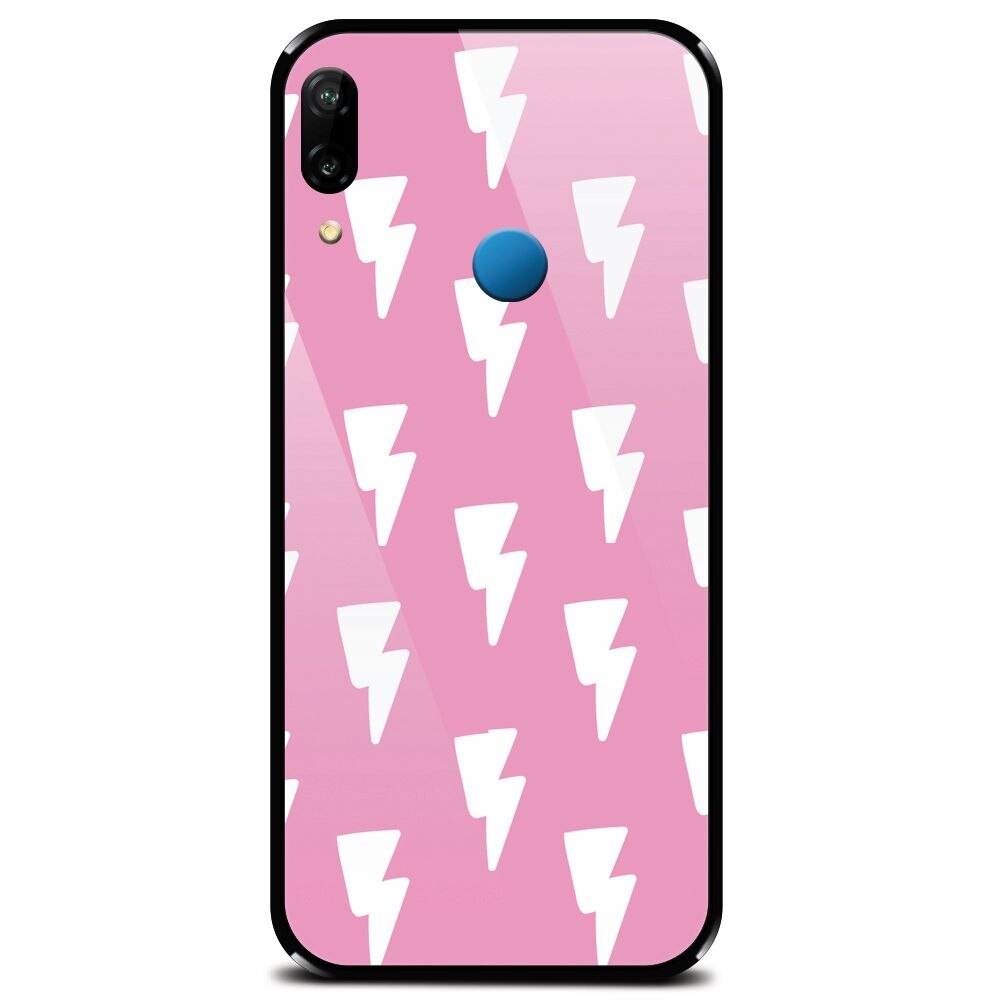Husa din sticla securizata pentru Huawei P20 Lite, Electric Pink