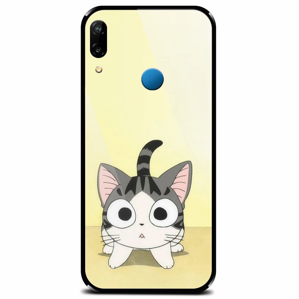 Husa din sticla securizata pentru Huawei P20 Lite, Cute Ktty
