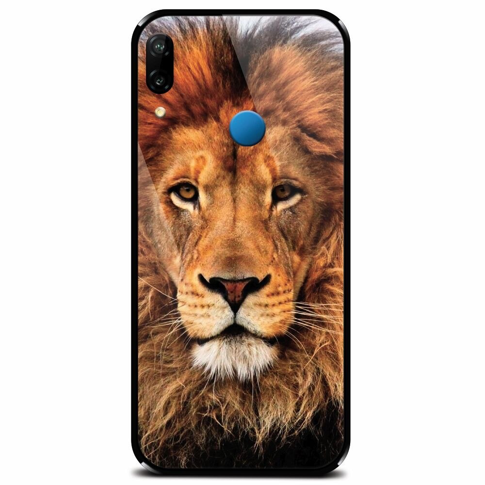 Husa din sticla securizata pentru Huawei P20 Lite, Colorful Lion4