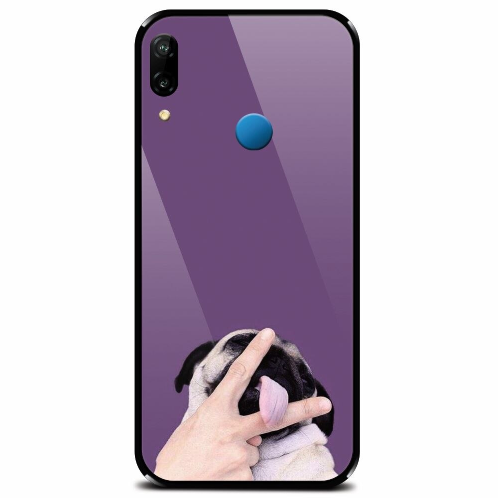 Husa din sticla securizata pentru Huawei P20 Lite, Cute Dog 2