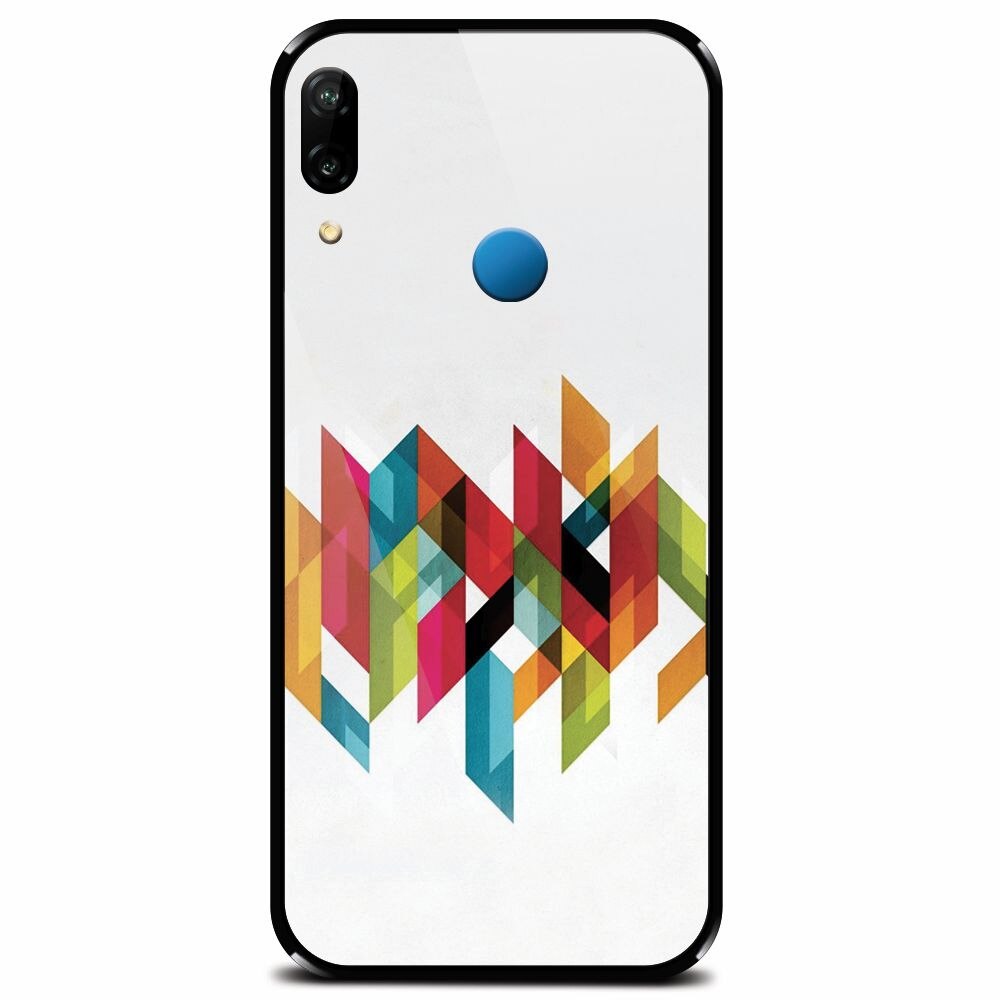 Husa din sticla securizata pentru Huawei P20 Lite, Geometric