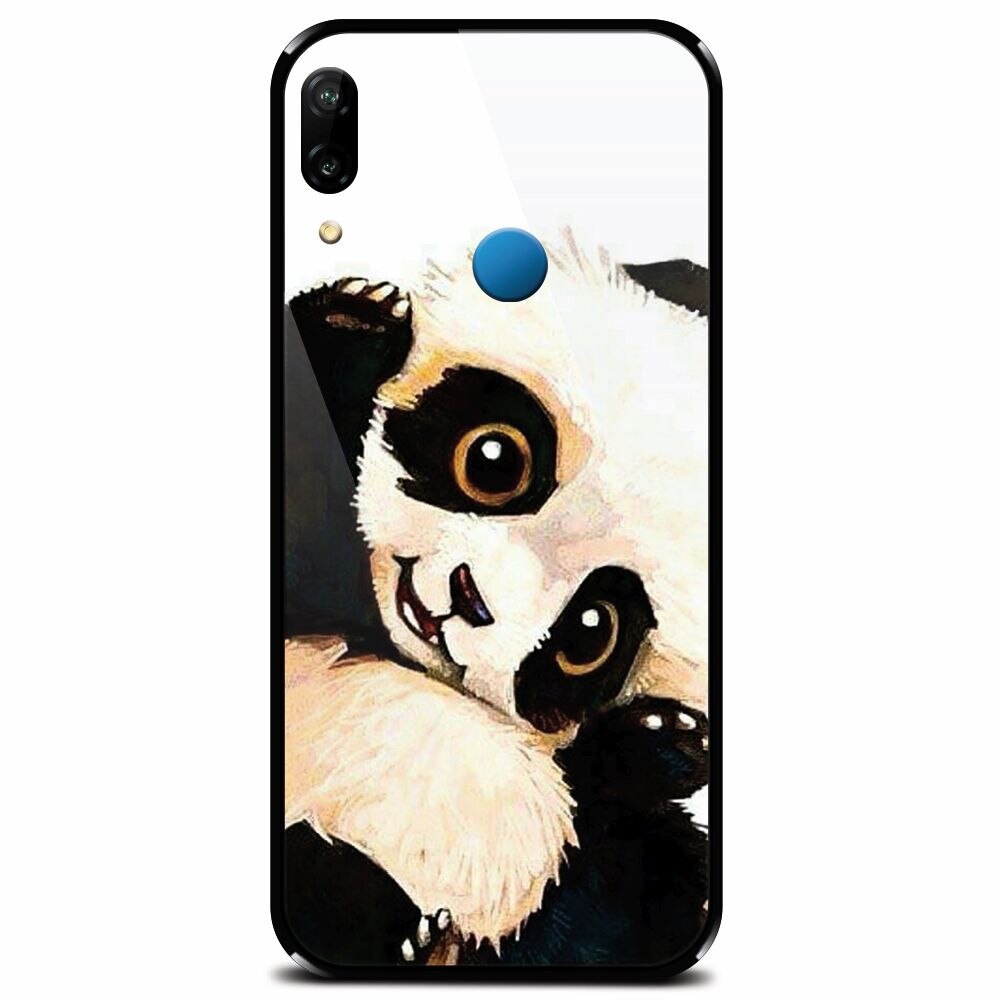 Husa din sticla securizata pentru Huawei P20 Lite, Baby Panda 002