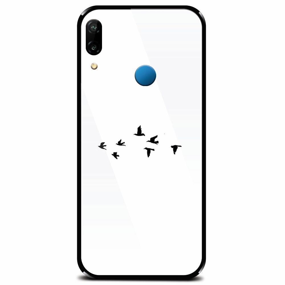 Husa din sticla securizata pentru Huawei P20 Lite, Birds
