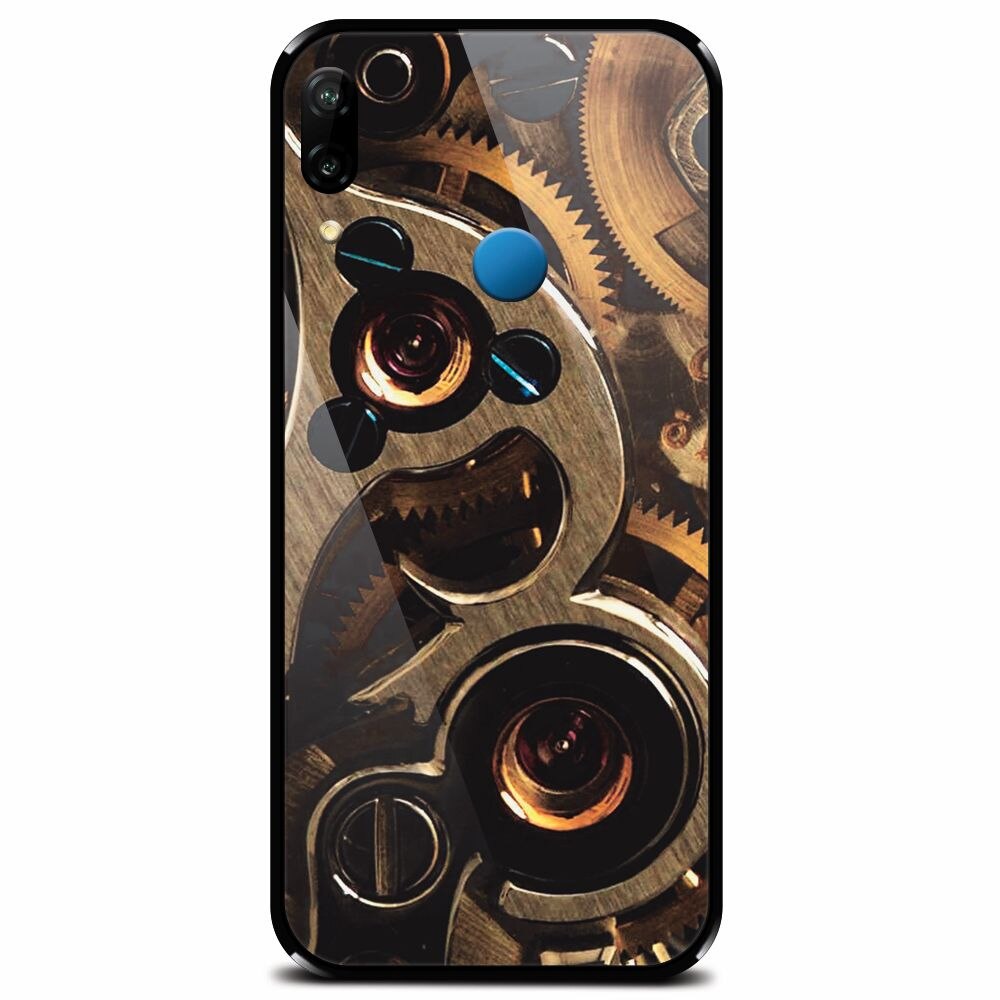 Husa din sticla securizata pentru Huawei P20 Lite, Clock Mechanism