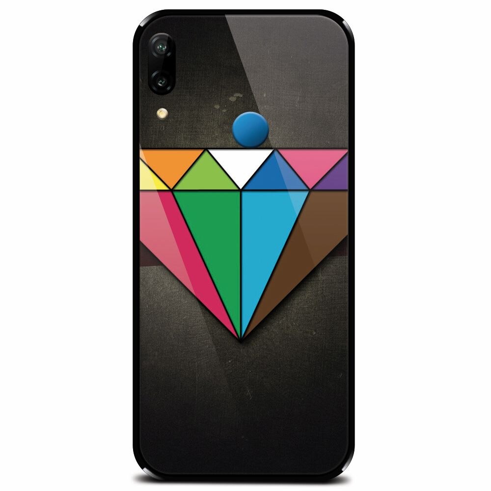 Husa din sticla securizata pentru Huawei P20 Lite, Colorful Diamond