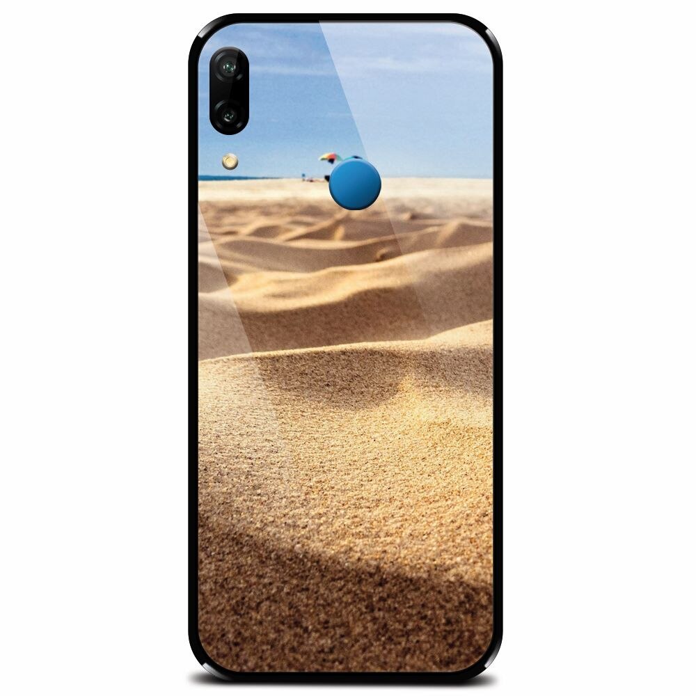 Husa din sticla securizata pentru Huawei P20 Lite, Beach Sand Closeup Holiday