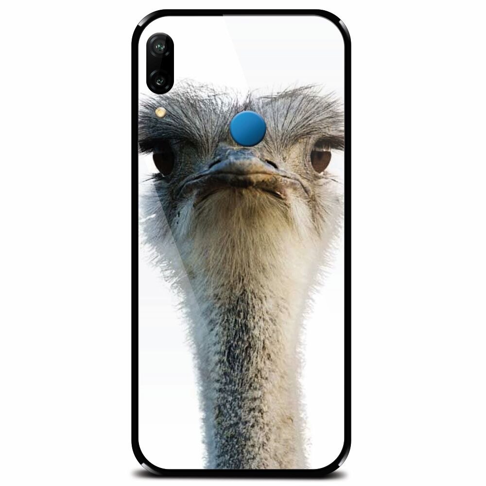Husa din sticla securizata pentru Huawei P20 Lite, Emu