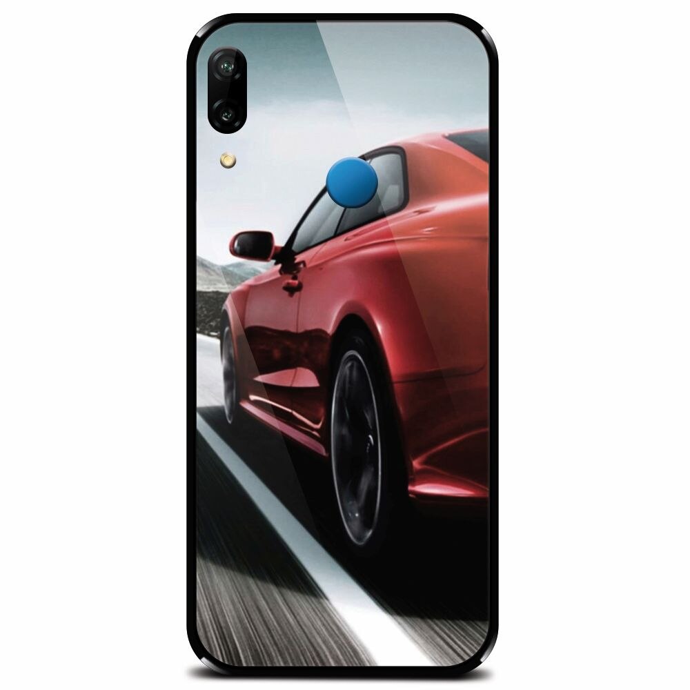 Husa din sticla securizata pentru Huawei P20 Lite, Car On Road