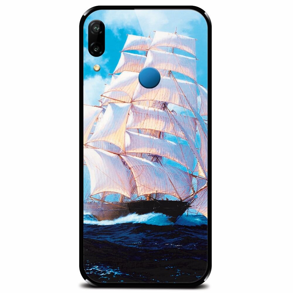 Husa din sticla securizata pentru Huawei P20 Lite, Attractive Art Of Ships