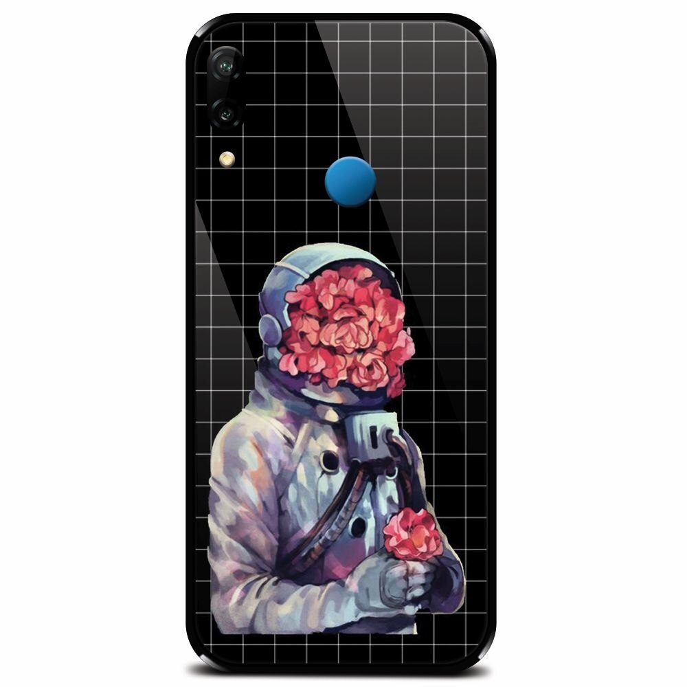 Husa din sticla securizata pentru Huawei P20 Lite, Astronaut Love