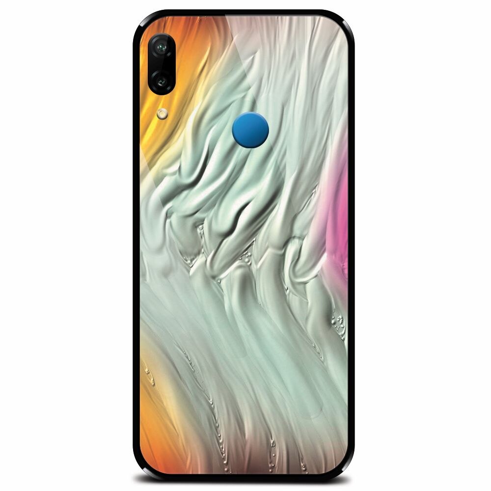 Husa din sticla securizata pentru Huawei P20 Lite, Attractive Abstract Design
