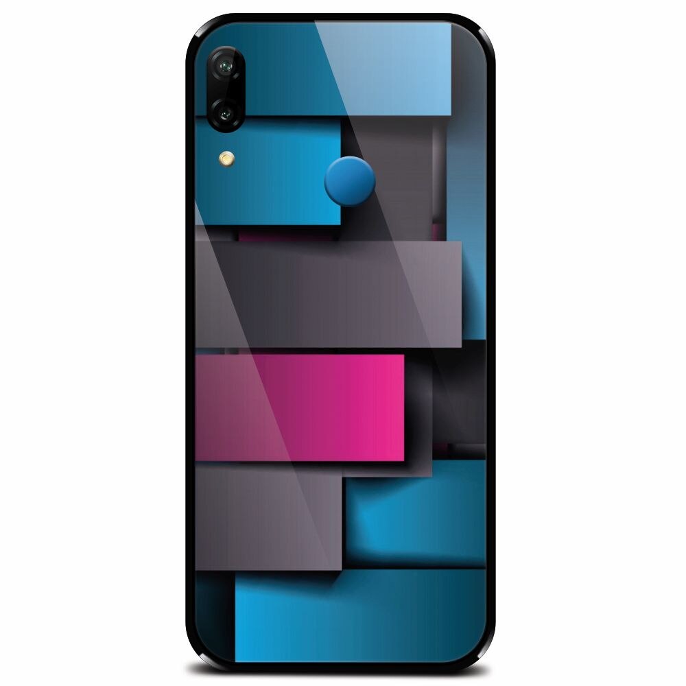 Husa din sticla securizata pentru Huawei P20 Lite, Cool Abstract