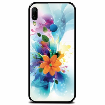 Husa din sticla securizata pentru Huawei P20 Lite, Flower 011 Husa din sticla securizata pentru Huawei P20 Lite, Flower 011