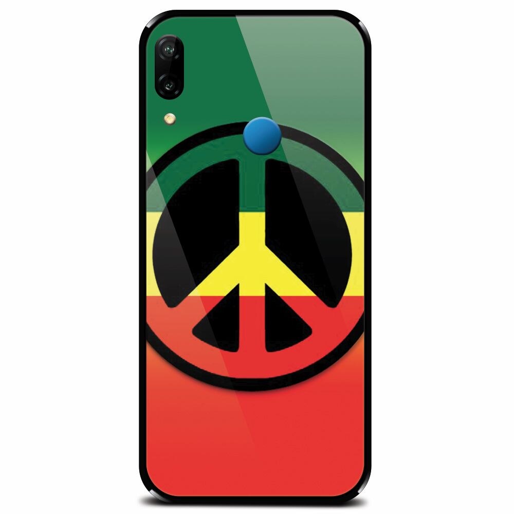 Husa din sticla securizata pentru Huawei P20 Lite, Peace