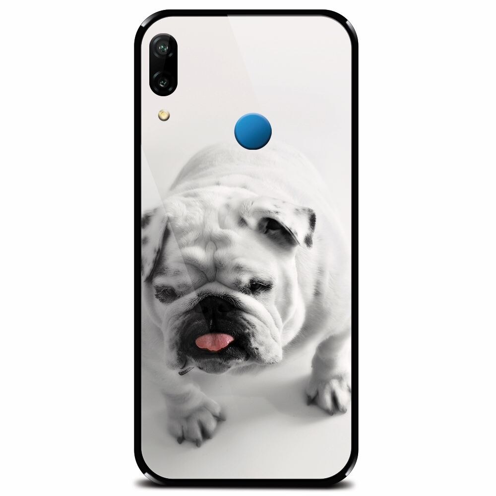 Husa din sticla securizata pentru Huawei P20 Lite, Pretty Doggy
