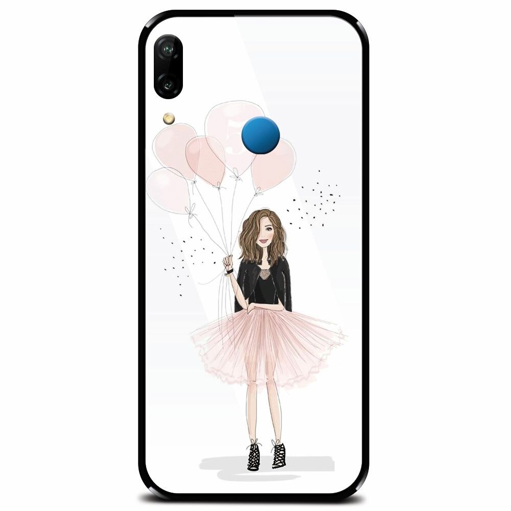 Husa din sticla securizata pentru Huawei P20 Lite, Happy Aniversary