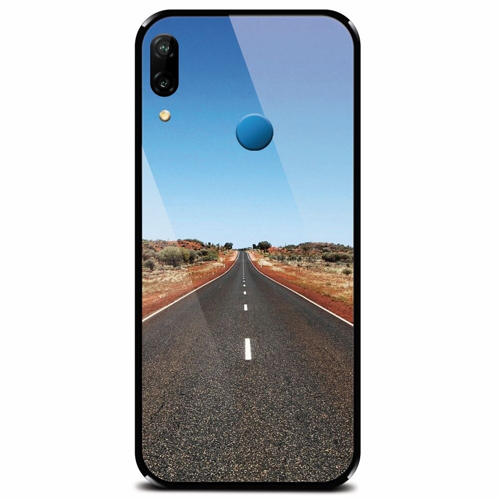 Husa din sticla securizata pentru Huawei P20 Lite, Road To Future