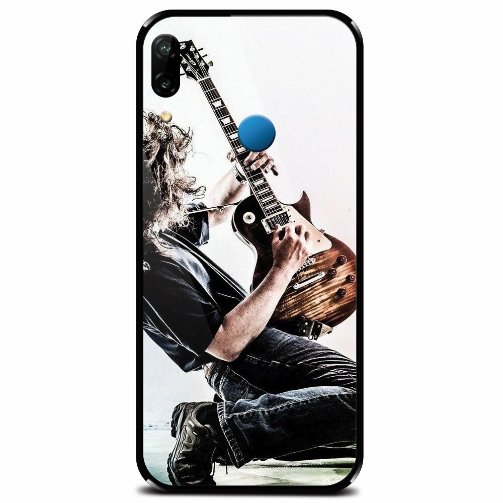 Husa din sticla securizata pentru Huawei P20 Lite, Rock Star