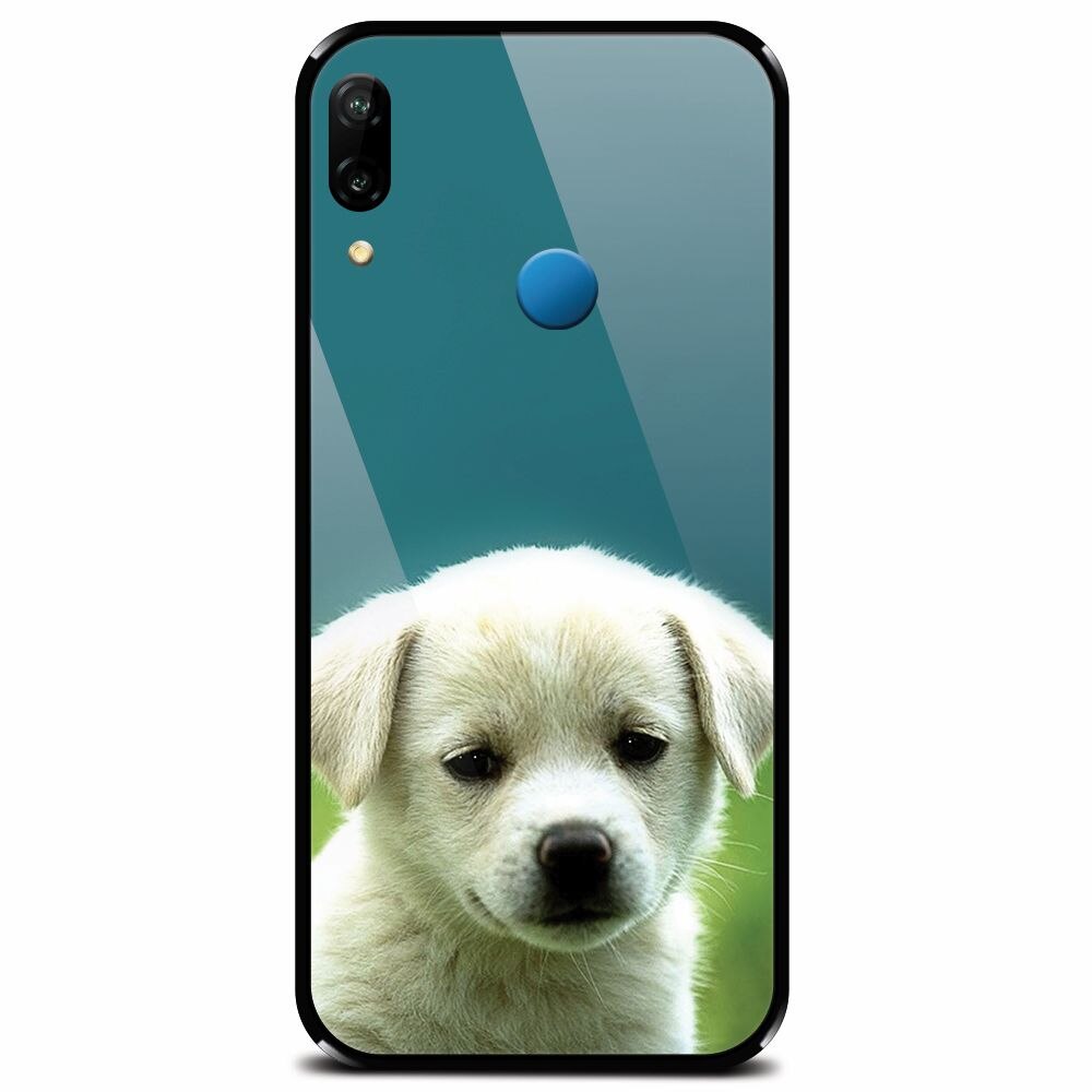 Husa din sticla securizata pentru Huawei P20 Lite, Puppy Style