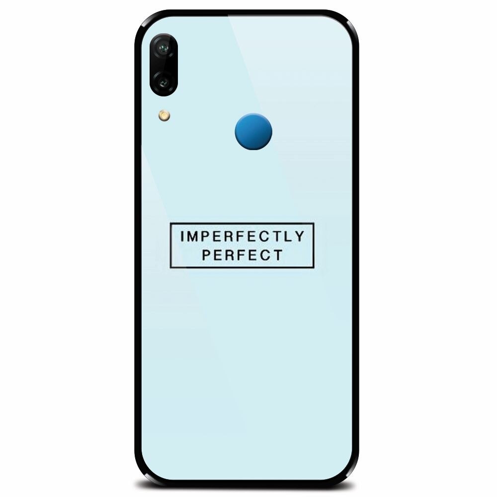 Husa din sticla securizata pentru Huawei P20 Lite, Imperfectly Perfect