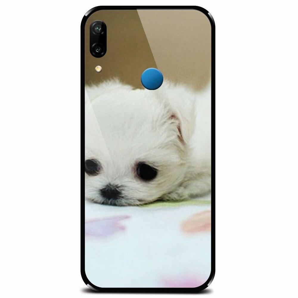 Husa din sticla securizata pentru Huawei P20 Lite, Puppies 001