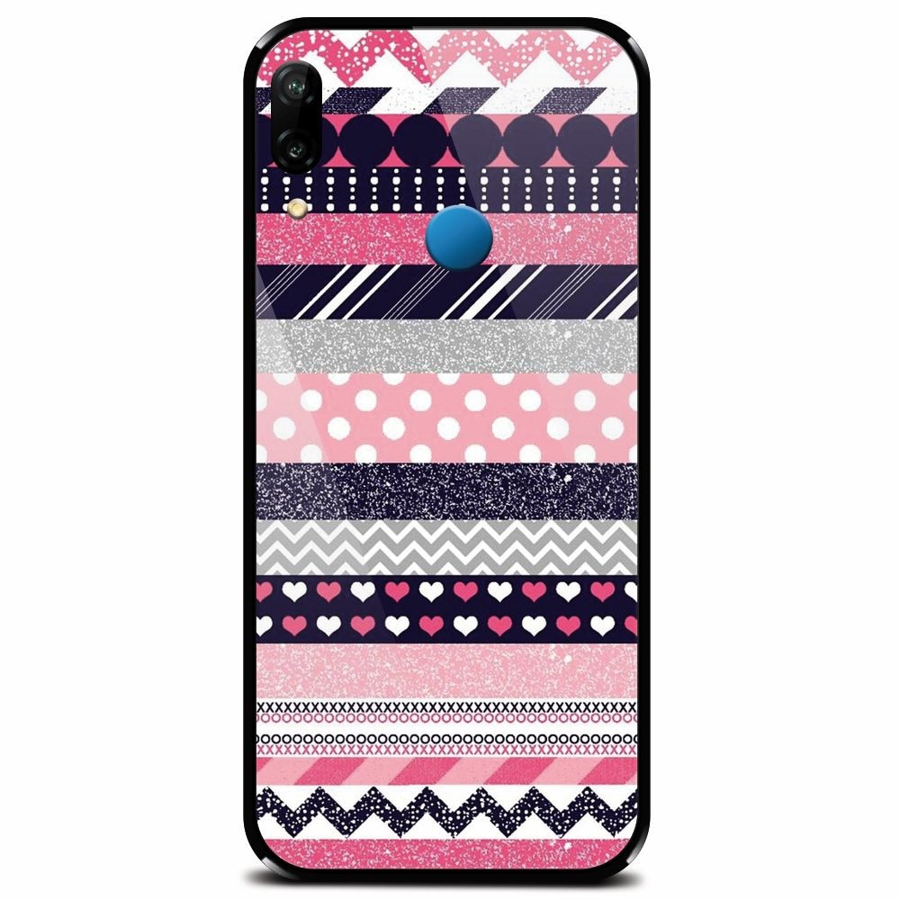 Husa din sticla securizata pentru Huawei P20 Lite, Love Pattern