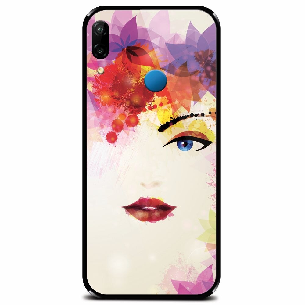 Husa din sticla securizata pentru Huawei P20 Lite, Pretty Face