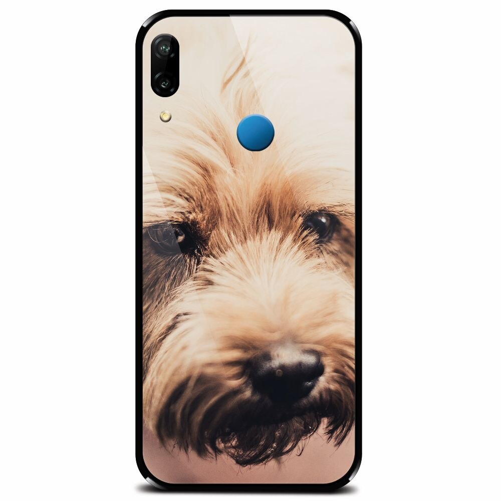 Husa din sticla securizata pentru Huawei P20 Lite, Love Pup