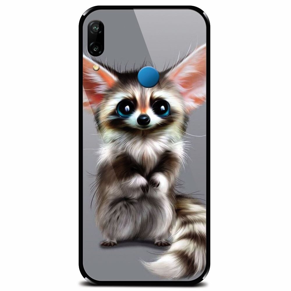 Husa din sticla securizata pentru Huawei P20 Lite, Cute Animal 001