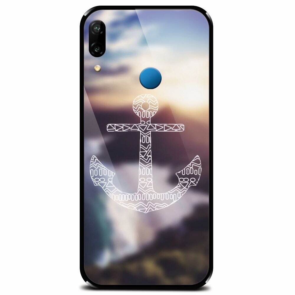 Husa din sticla securizata pentru Huawei P20 Lite, Ancora