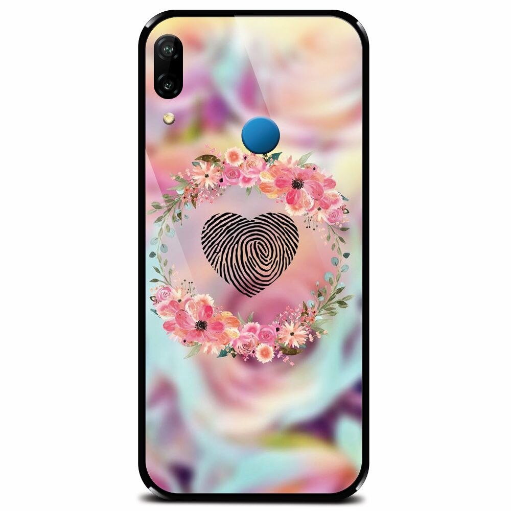 Husa din sticla securizata pentru Huawei P20 Lite, Fingerprint