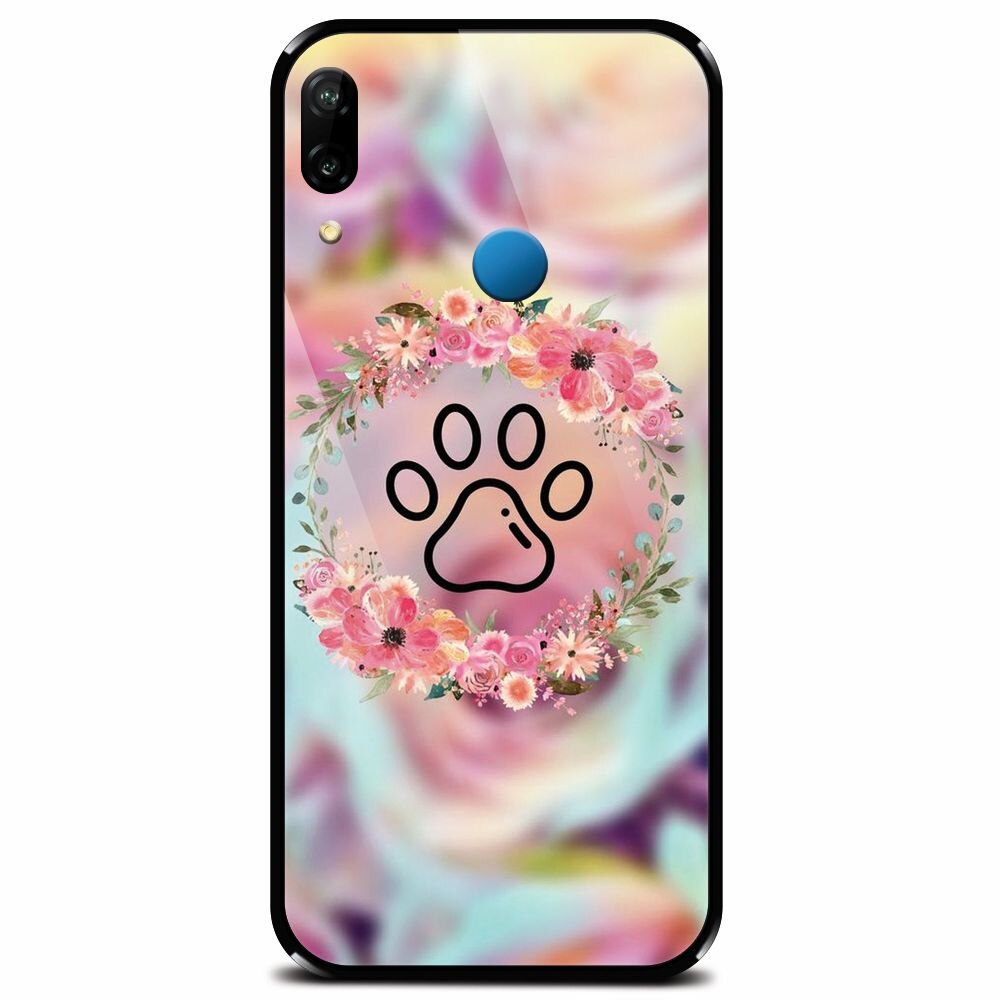 Husa din sticla securizata pentru Huawei P20 Lite, Animal Love