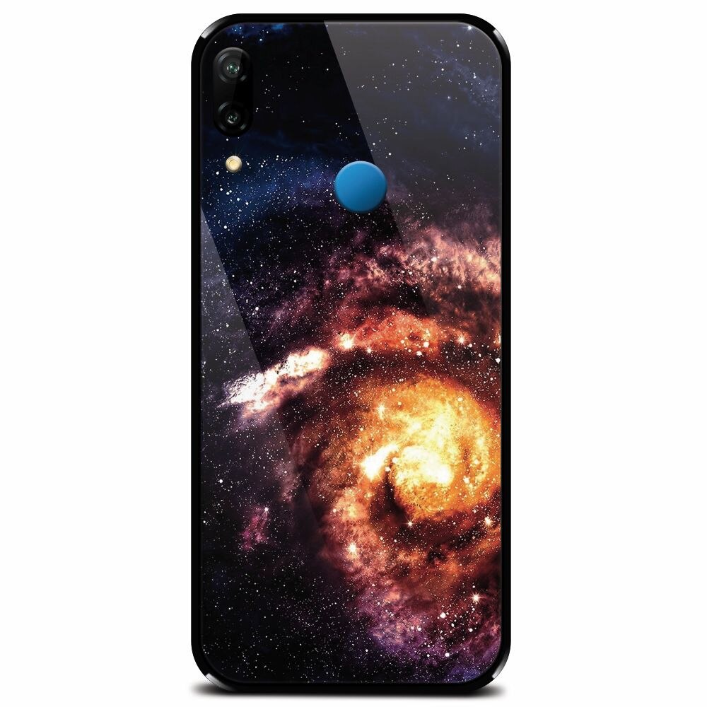 Husa din sticla securizata pentru Huawei P20 Lite, Spiral Galaxy Illustration