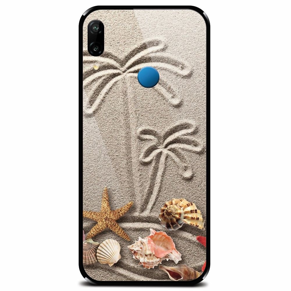 Husa din sticla securizata pentru Huawei P20 Lite, Beach Sand