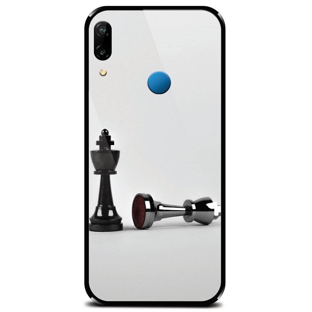 Husa din sticla securizata pentru Huawei P20 Lite, Chess
