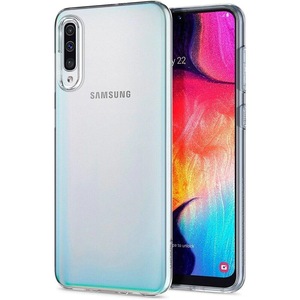 Husa Silicon Slim compatibila Samsung Galaxy A50, Transparent