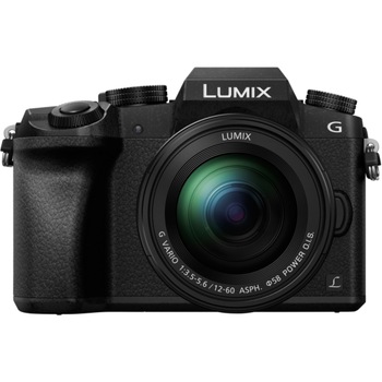 Aparat foto Panasonic LUMIX G7 26 MP MFT, 4K, Photo 4K Pre-burst/Burst/Start-Stop, vizor OLED, WiFi, Negru + Obiectiv LUMIX 12-60 mm F/3,5-5,7