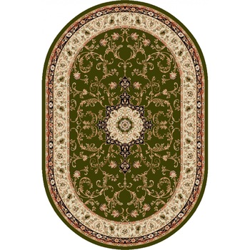 Covor Clasic, Lotos 523, Verde, Oval, 80x150 cm, 1800 gr/mp Covor Clasic, Lotos 523, Verde, Oval, 80x150 cm, 1800 gr/mp