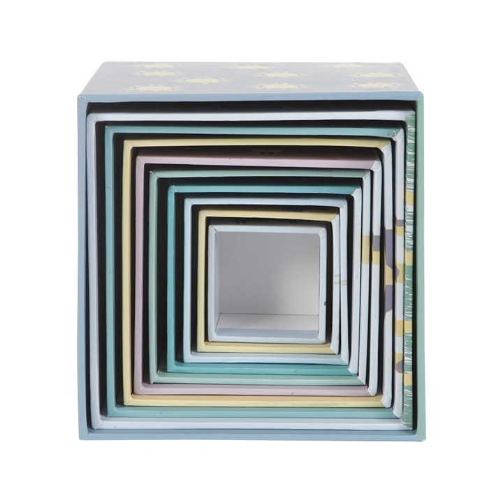 Cuburi de stivuit Little Dutch, zoo, Multicolor