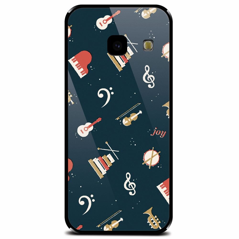 Husa din sticla securizata pentru Samsung Galaxy J4 Plus, Music Joy